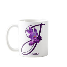 Customizable Jessica name purple crocus floral fun