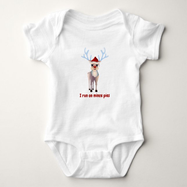Customizable Jolly  Rudolf Baby Bodysuit (Front)