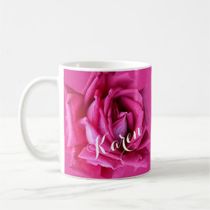 Customizable Karen name hot pretty pink rose cute Coffee Mug
