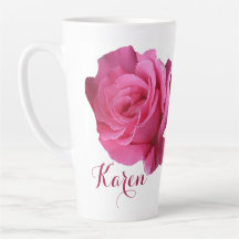 Customizable Karen name pink rose flowers boho