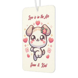 Customizable Kawaii Puppy Love Air Freshener