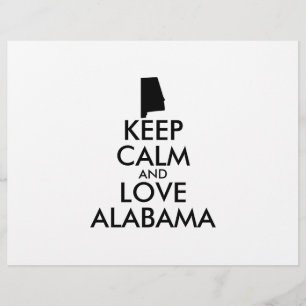 Customizable KEEP CALM and LOVE ALABAMA Flyer
