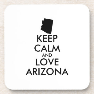 Customizable KEEP CALM and LOVE ARIZONA Coaster