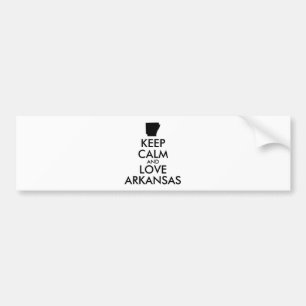 Customizable KEEP CALM and LOVE ARKANSAS Bumper Sticker