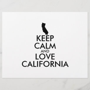 Customizable KEEP CALM and LOVE CALIFORNIA Flyer