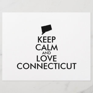 Customizable KEEP CALM and LOVE CONNECTICUT Flyer