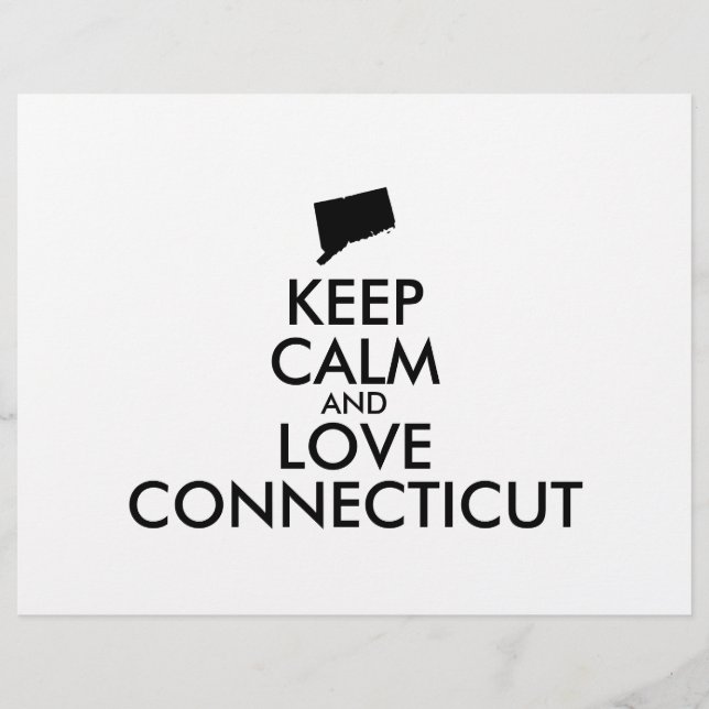 Customizable KEEP CALM and LOVE CONNECTICUT Flyer (Front)