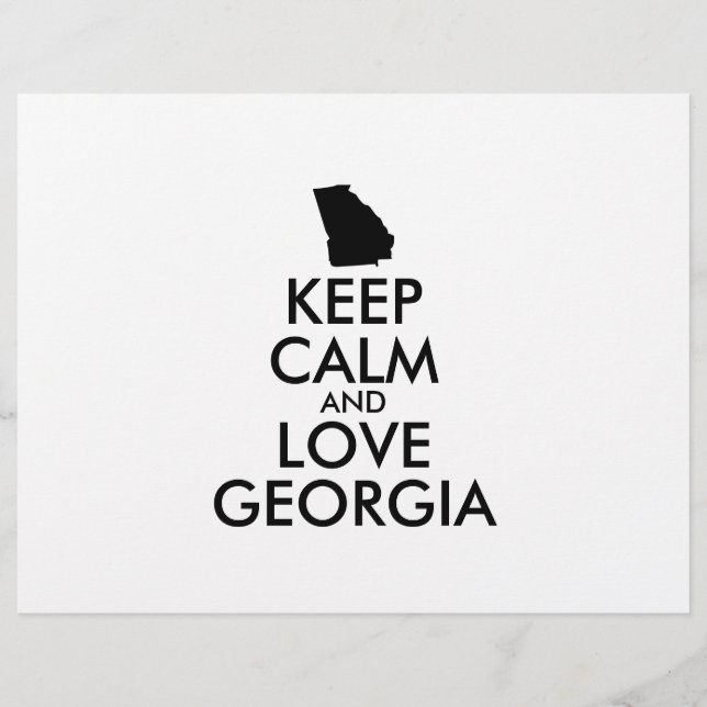 Customizable KEEP CALM and LOVE GEORGIA Flyer (Front)