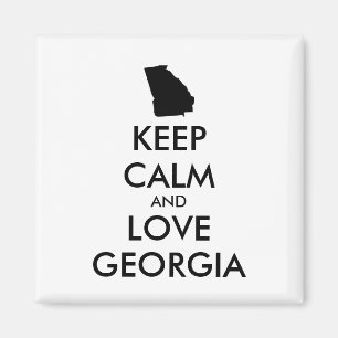 Customizable KEEP CALM and LOVE GEORGIA Magnet