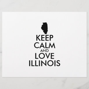 Customizable KEEP CALM and LOVE ILLINOIS Flyer
