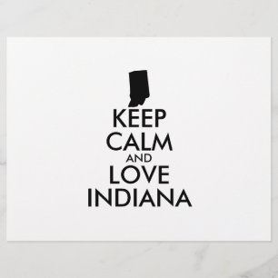 Customizable KEEP CALM and LOVE INDIANA Flyer