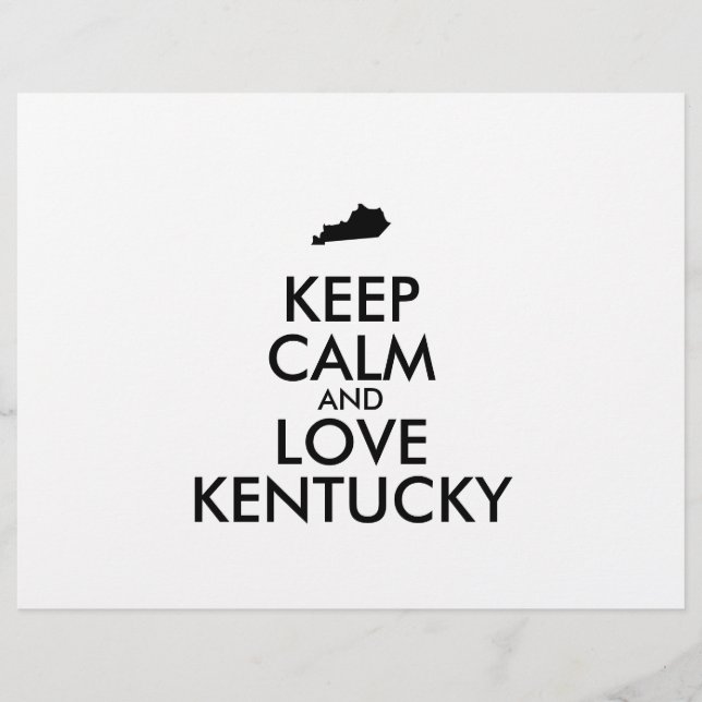 Customizable KEEP CALM and LOVE KENTUCKY Flyer (Front)