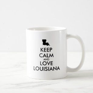 Customizable KEEP CALM and LOVE LOUISIANA Coffee Mug