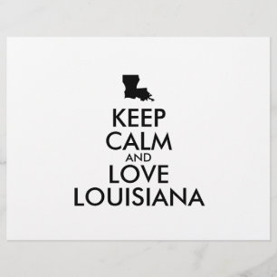 Customizable KEEP CALM and LOVE LOUISIANA Flyer