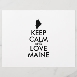 Customizable KEEP CALM and LOVE MAINE Flyer