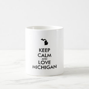 Customizable KEEP CALM and LOVE MICHIGAN Coffee Mug