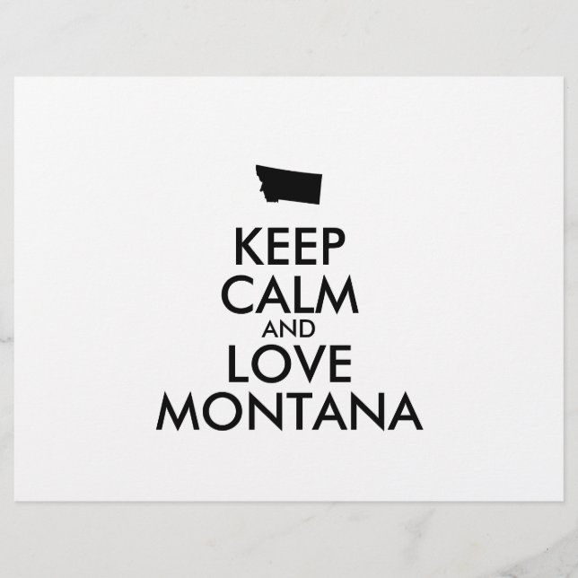 Customizable KEEP CALM and LOVE MONTANA Flyer (Front)