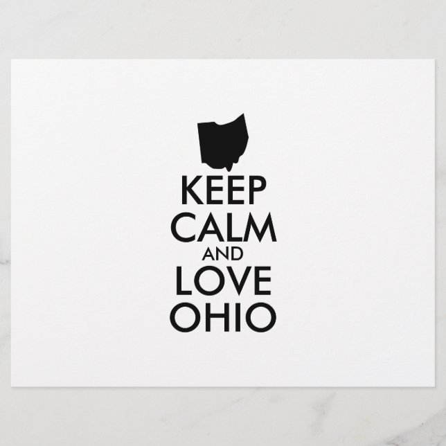 Customizable KEEP CALM and LOVE OHIO Flyer (Front)