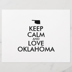 Customizable KEEP CALM and LOVE OKLAHOMA Flyer