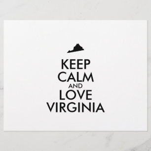Customizable KEEP CALM and LOVE VIRGINIA Flyer