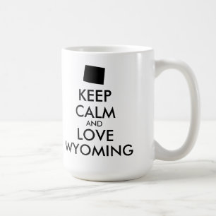 Customizable KEEP CALM and LOVE WYOMING Coffee Mug