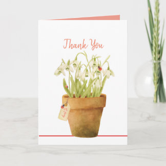 Customizable Ladybug Thank You Card