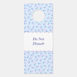 Customizable Lettering Rose Blue Pink Door Sign