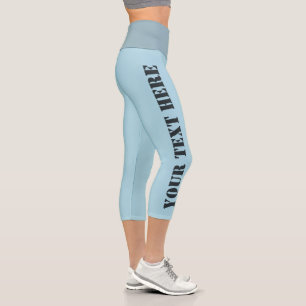 Customizable light blue capri leggings