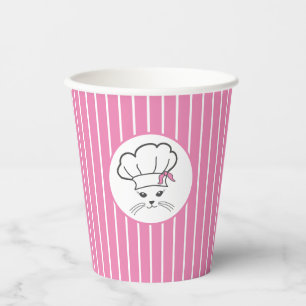 Customizable Little Baker Cat Paper Cups