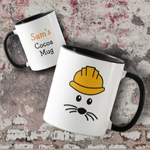 Customizable Little Mouse Construction Worker Mug