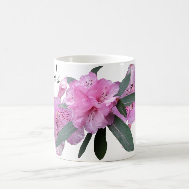 Customizable Lizzie name pretty pink flowers girly Coffee Mug (Center)