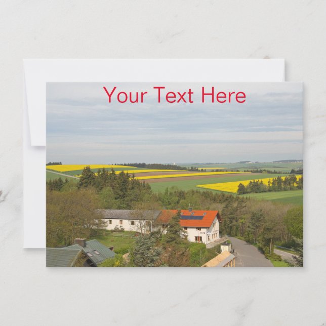 Customizable Luxembourg countryside Card (Front)