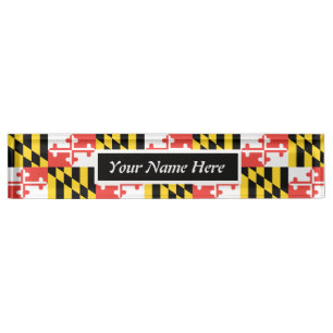 Customizable Maryland Flag Nameplate