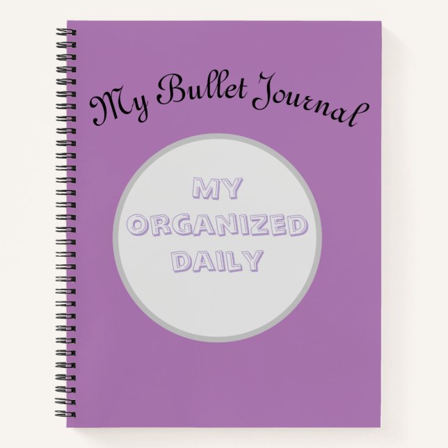Customizable Mauve Bullet Journal  (Front)