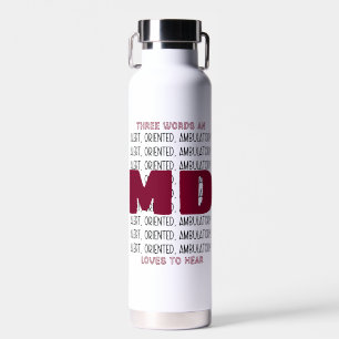 Customizable MD-Change to RN/CNA/LPN/EMT/PA/NP Water Bottle
