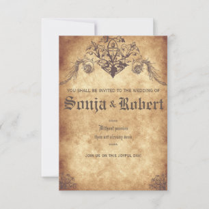 Customizable Medieval Wedding (no seal) Invitation