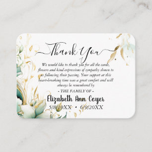 Customizable Memorial Thank You Card 