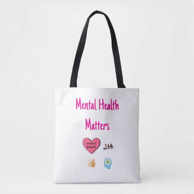 Customizable Mental Health Matters Tote Bag (Front)