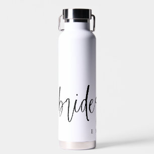 Customizable Modern Script Bridesmaid Gift  Water Bottle