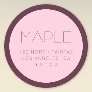 Customizable Modern Text w/Border Classic Round Sticker