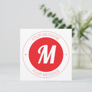 Customizable Monogram & Circular Text Template