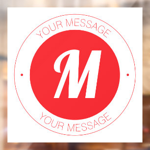 Customizable Monogram & Circular Text Template