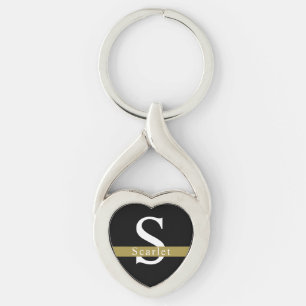 Customizable Monogram Name Keychain
