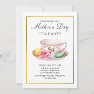 CUSTOMIZABLE MOTHER'S DAY TEA PARTY INVITATION