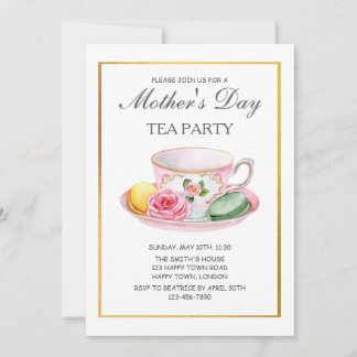 CUSTOMIZABLE MOTHER'S DAY TEA PARTY INVITATION