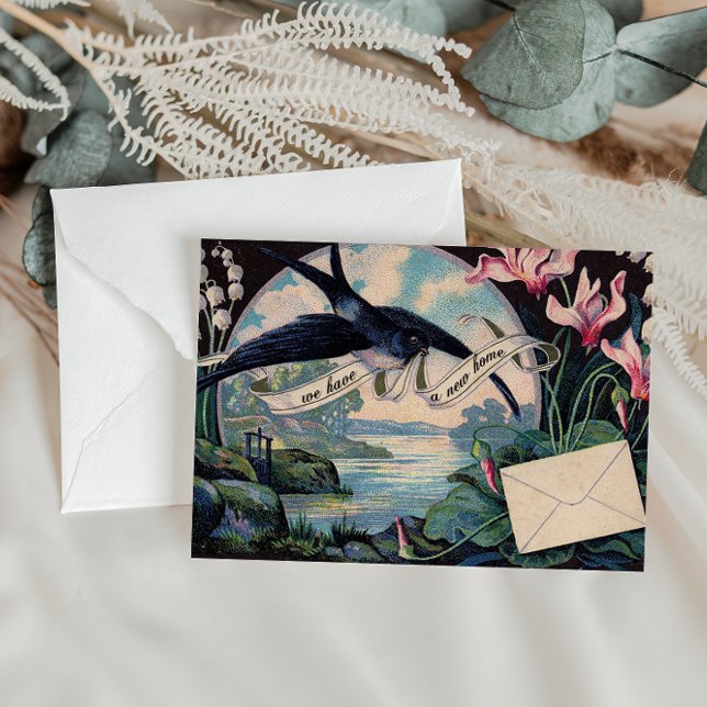 Customizable Moving Announcement // Vintage Bird (Creator Uploaded)