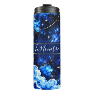 Customizable mug Blue starry sky and moon