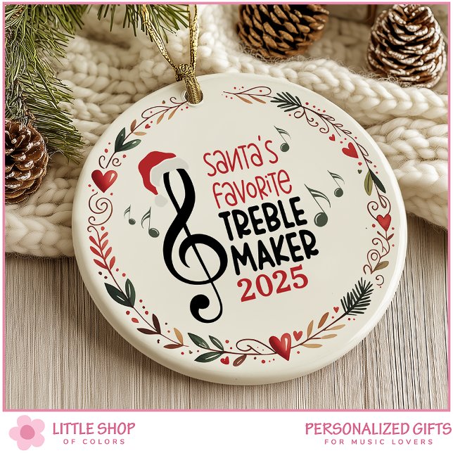 Customizable Music Teacher Student Photo Ceramic Ornament (Creator Uploaded)