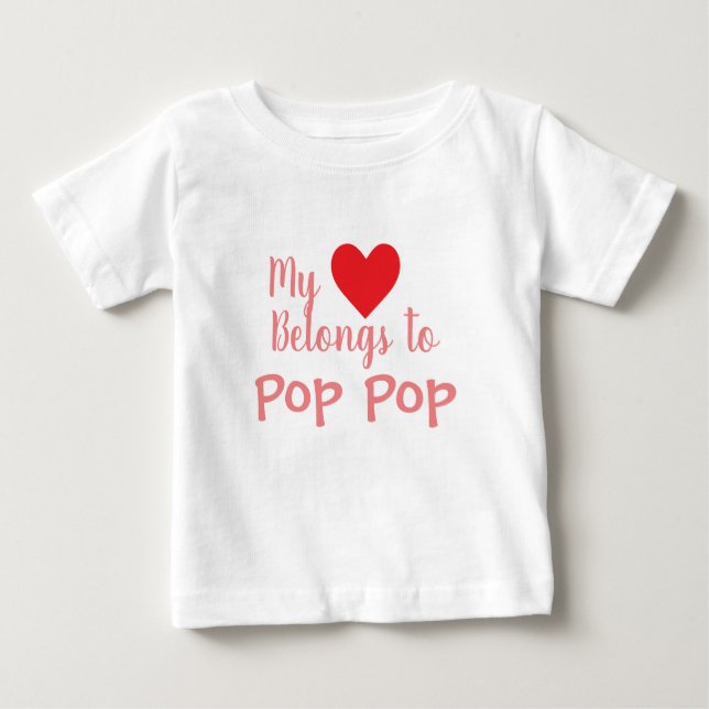CUSTOMIZABLE My Heart Belongs to You Baby T-Shirt (Front)