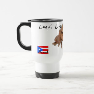 CUSTOMIZABLE NAME Coqui Puerto Rico Flag Travel Mug